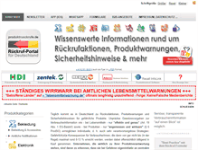 Tablet Screenshot of produktrueckrufe.de